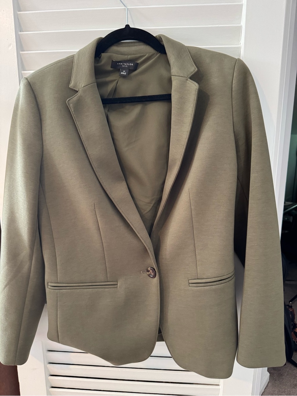 Ann Taylor Olive Women's Single-Button Blazer